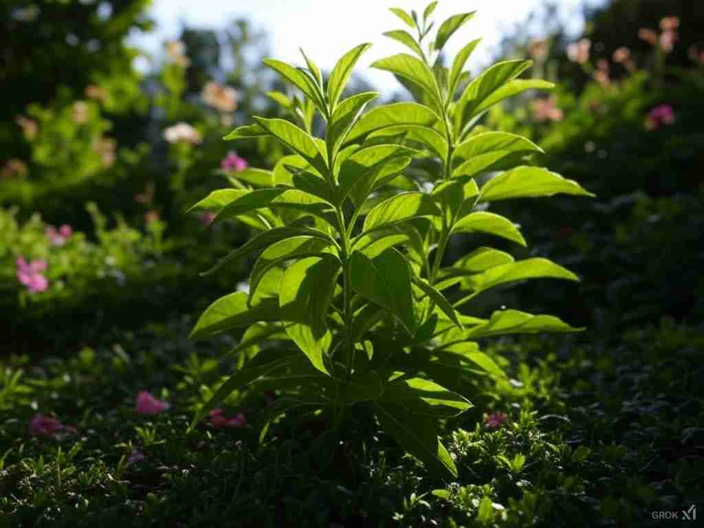 Healthy green plant under sunlight showing photosynthesis process (2)
