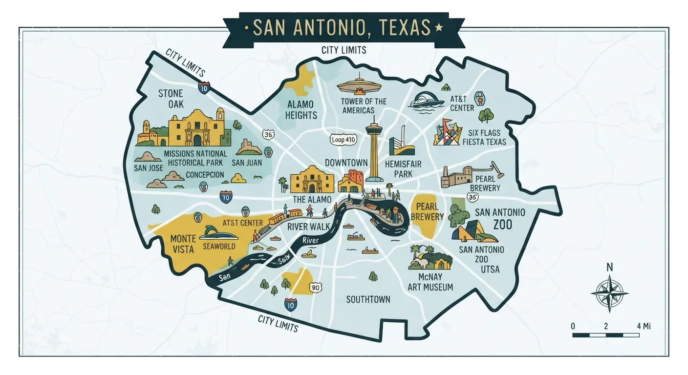San Antonio Map